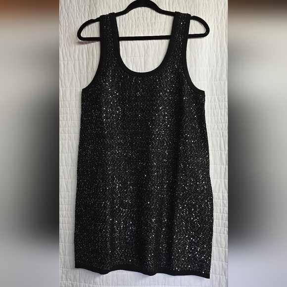 The Kooples Black Sequin Mini Dress - Picture 1 of 8